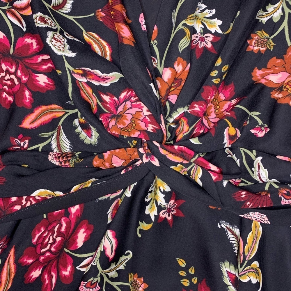 A.L.C. Logan Twist Knot Silk Floral Blouse Size‎ 6 - Picture 4 of 6